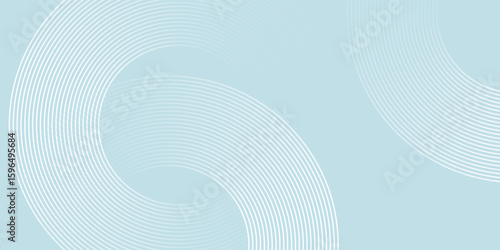 Modern abstract background. Glossy white gradient circle lines. Minimal geometric pattern. Simple graphic elements