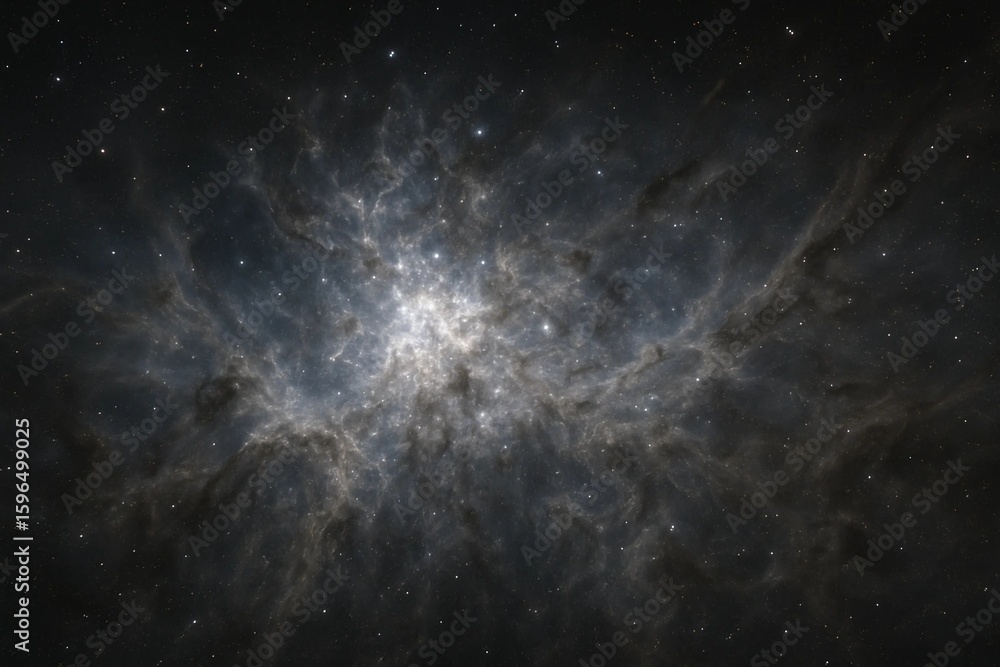 Fototapeta premium Dense glowing gas with massive star formation