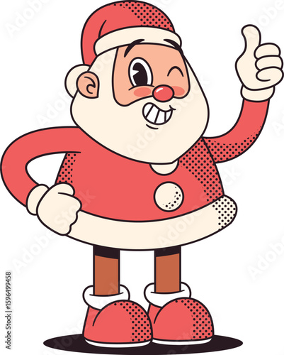 Happy Santa Christmas winter character