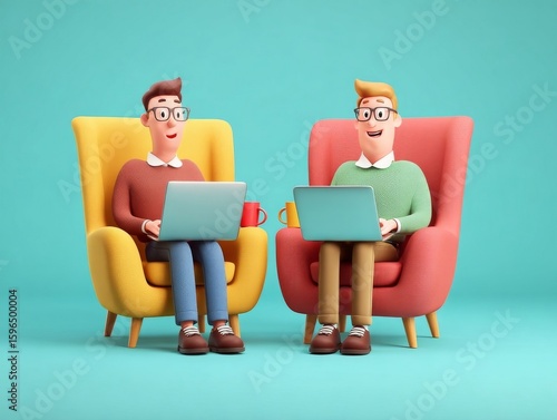 group of business people working on laptop