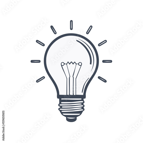 Glowing Light Bulb Sketch Idea Electricity Illumination Inspiration Concepts