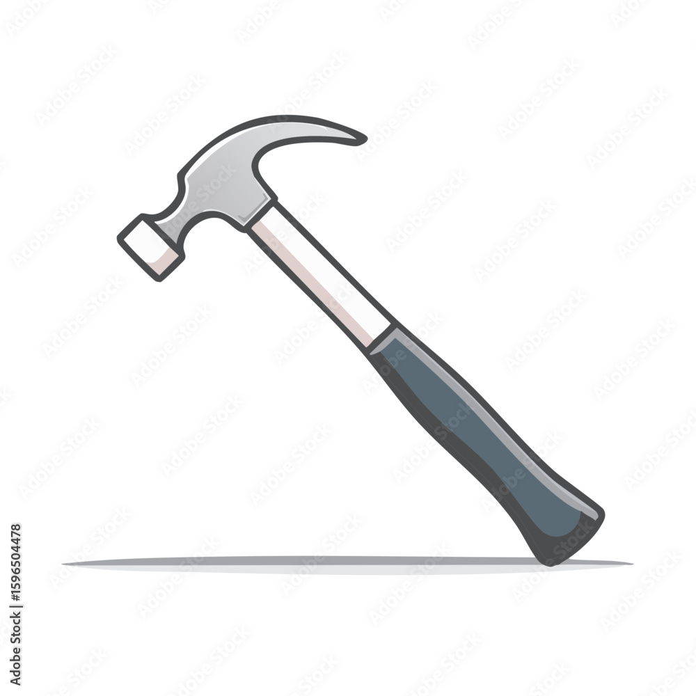 Isolated Hammer Illustration Tool for Carpentry or Construction Work Isolated Hammer Illustration Tool for Carpentry or Construction Work