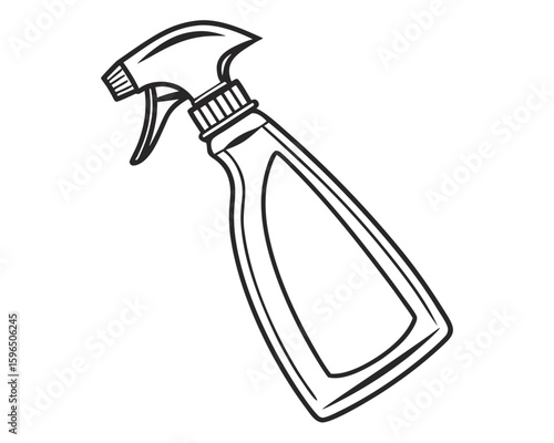 Vector illustration of a spray bottle isolated on a white background for cleaning and hygiene.