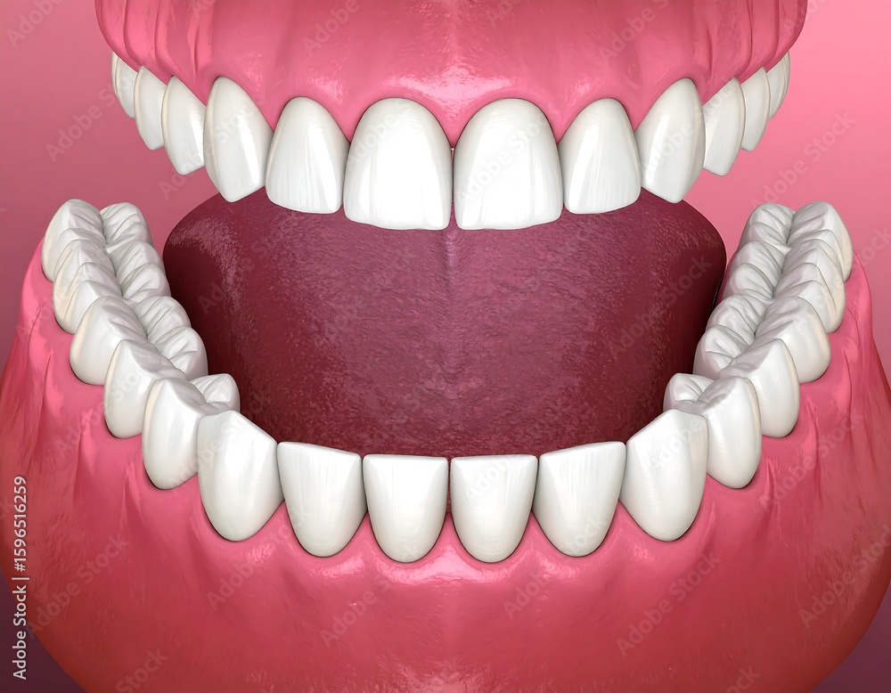 Fototapeta premium 3D model of human mouth (1)