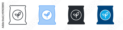 Fertilizer Icon Set Multiple Style. Designed In Outline, Blue, Glyph, Dual Tone