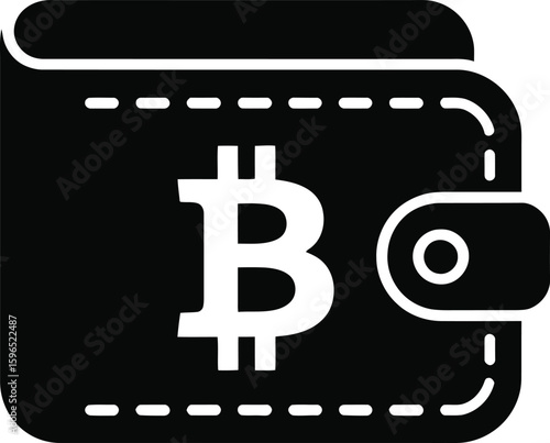 Cryptocurrency Wallet Icon with Bitcoin Symbol