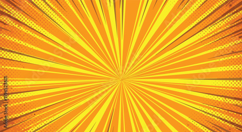 Vibrant explosive radial burst bursting with energy and intensity graphic design element
