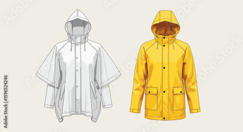 Waterproof hooded raincoats for outdoor adventures and protection