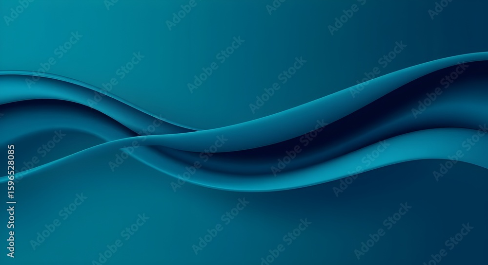 Obraz premium 3D Abstract Flowing Ribbon Shape on Minimal Background
