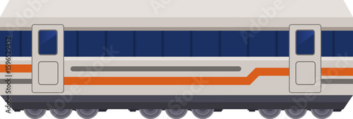 Contemporary passenger train ensuring efficient and comfortable transportation, connecting cities and facilitating travel across long distances with modern amenities and reliable service