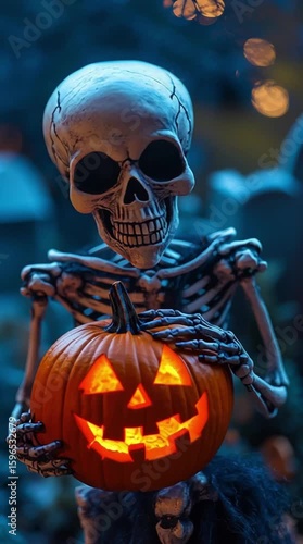 halloween illustration, AI generated video