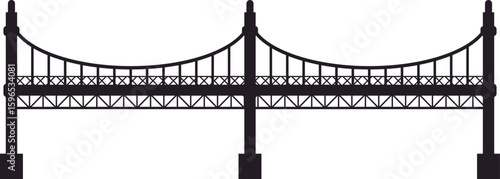 Imposing silhouette of Williamsburg Bridge, featuring intricate steel structure and towering pillars, spans the East River, connecting Brooklyn and Manhattan in New York City