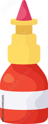 Nasal spray bottle containing medicine for relieving nasal congestion, providing quick relief from allergies, colds, and sinus infections, promoting easier breathing and overall wellness