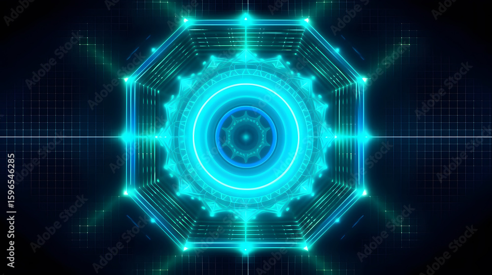 Obraz premium Radial Light Burst Pattern
