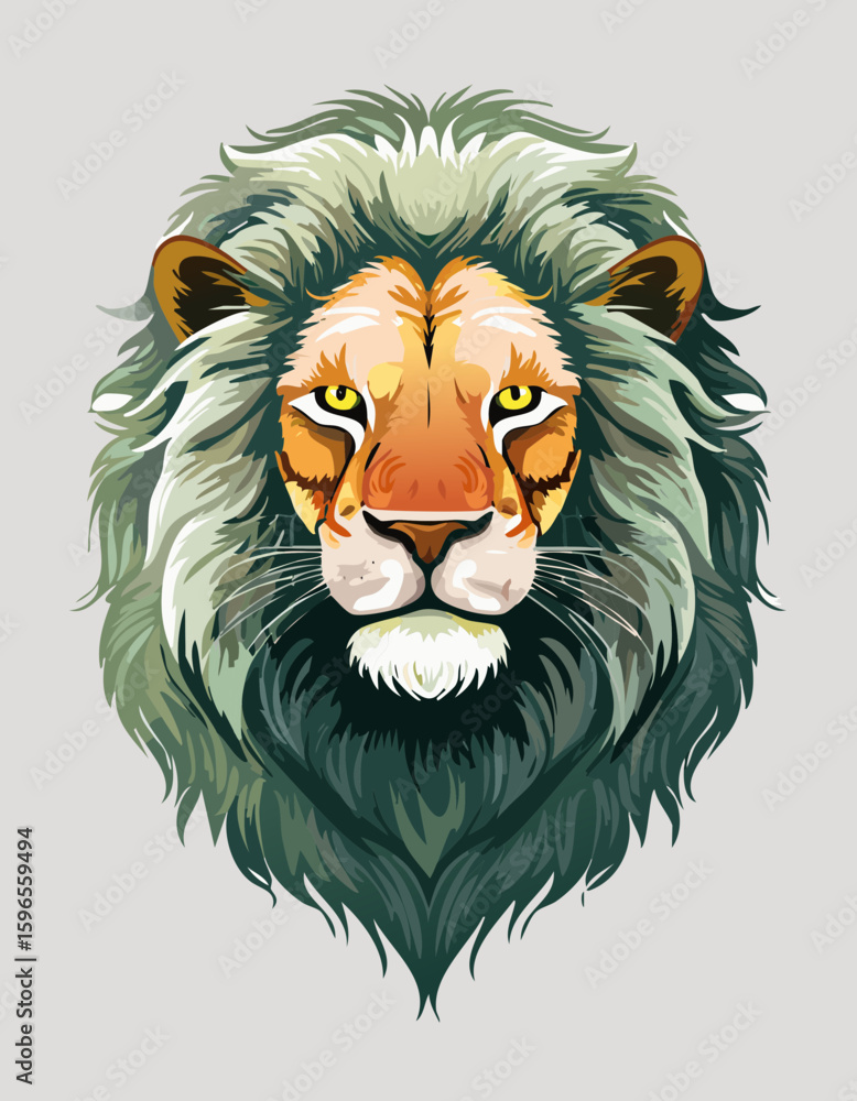Obraz premium lion head vector