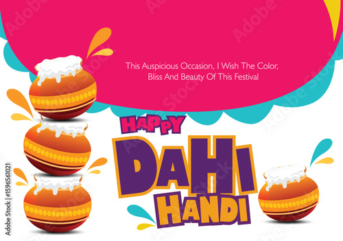 Illustration of Lord Krishna playing bansuri (flute) in happy Janmashtami festival 
of India with text in Hindi meaning Shri Krishan Janmashtami vector background