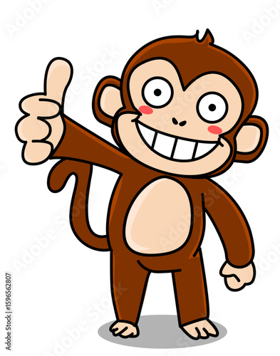 Illustration of a monkey making the OK sign