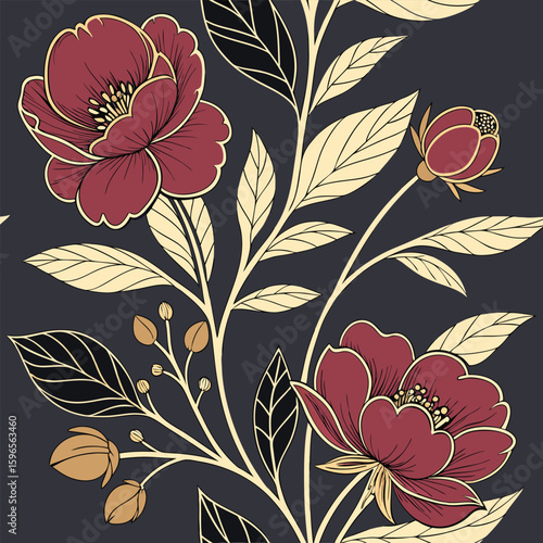 velvet textured floral pattern concept a luxuriou.eps