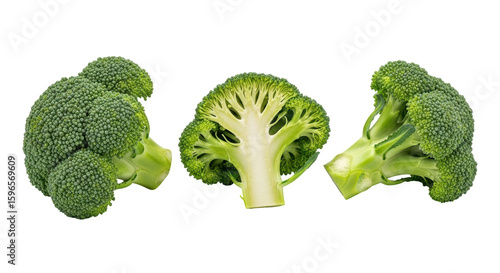 Tableau sur toile Isolated Fresh Broccoli Florets