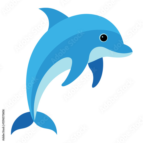 Dolphin  fish vector illustration perfect for posters, icon, t-shirts, cards, wall art prints and ai design.
