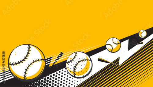 Baseball background design. Sports concept
