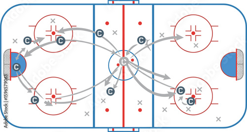 Hockey tactic planning board