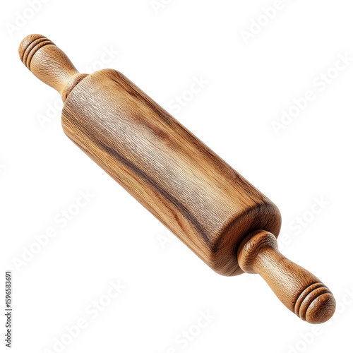 Rustic Wooden Rolling Pin for Baking and Pastry
