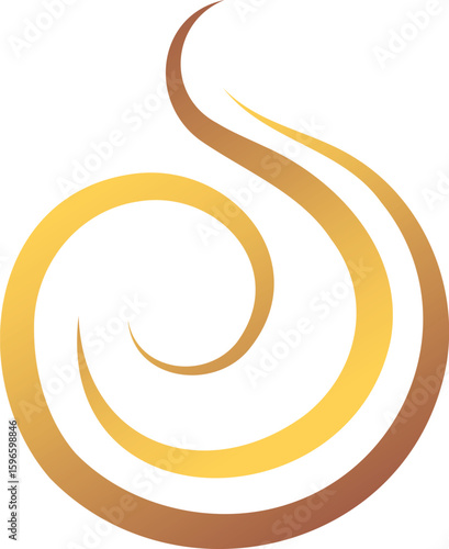 S Letter Logo. Couffeur, Hair and Beauty. Golden.