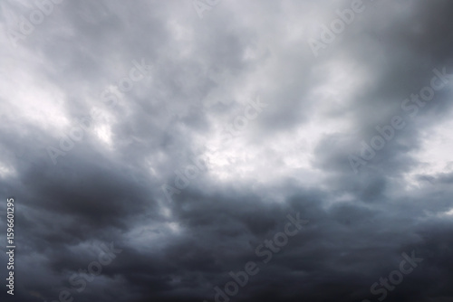 dark stormy clouds passing by