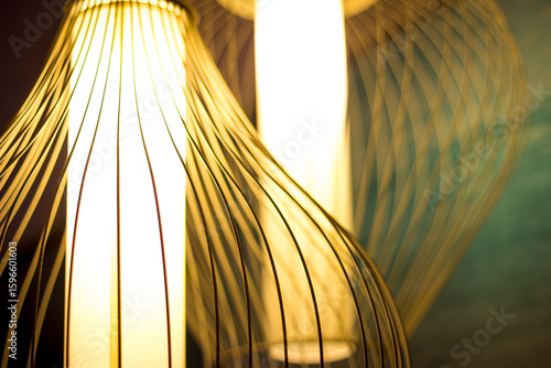 Abstract photo of modern architectural lamps