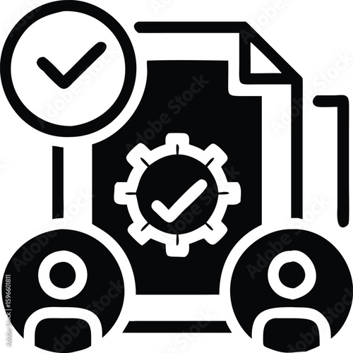 Teamwork document review approved process icon