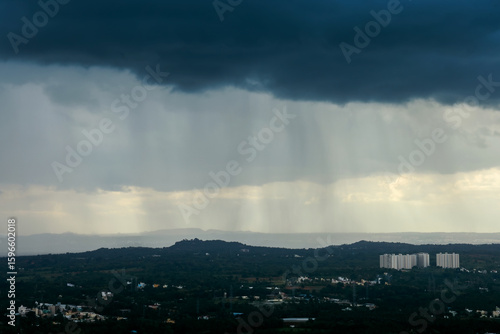 Dark Cloud and Rain over the city, Dark 