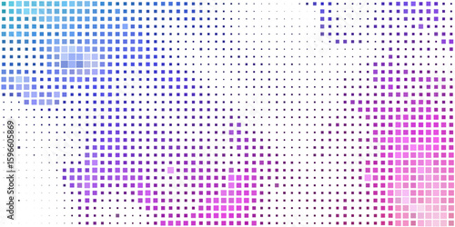 Geometric background square styles colorful rectangles halftone pixel pattern.