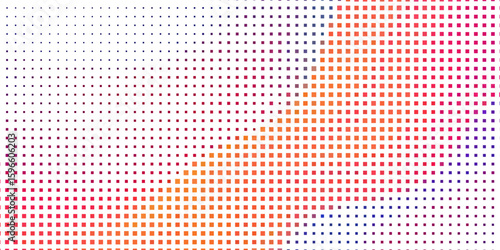 Wallpaper Mural Geometric background square styles colorful rectangles halftone pixel pattern. Torontodigital.ca