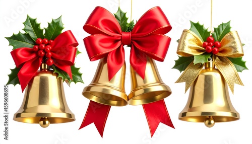 Christmas bells with festive bows (1)