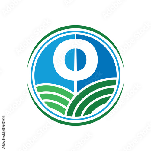 O Letter With Agriculture Firm Logo