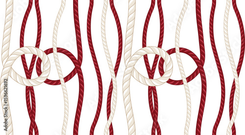 Seamless rope pattern. Hand draw geometric pattern
