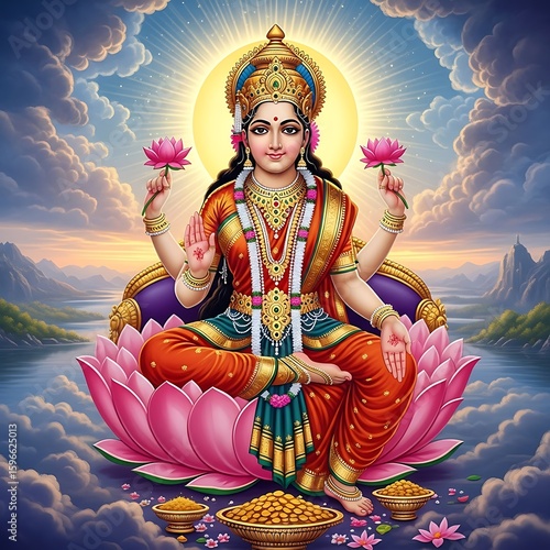 Goddess Lakshmi Maa. Happy Diwali