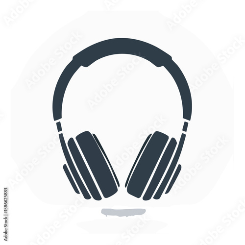 Headphones Illustration for Audio Listening Music and Entertainment