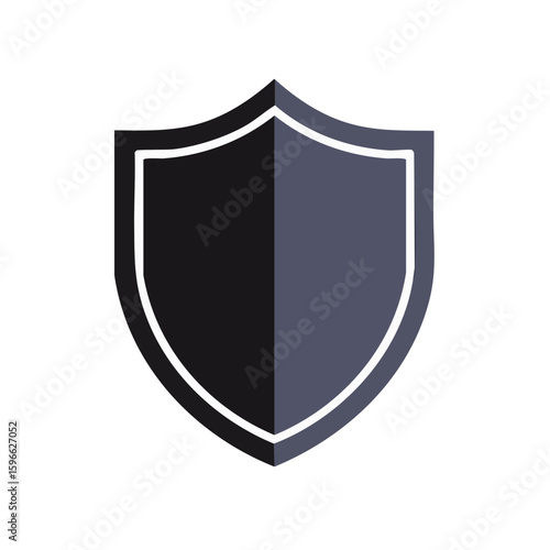 Free Download Security shield emblem icon for protection and defense Black and blue badge symbol for security app or games - GFXLoad