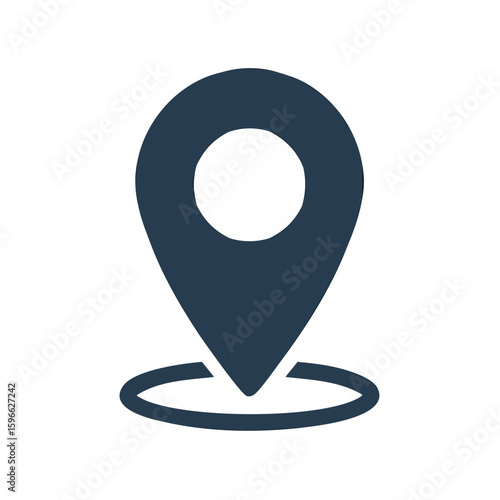 Location Pin Icon Graphic Pointer Navigation Mapping Symbol Destination Finding Point Address Navigation Marker