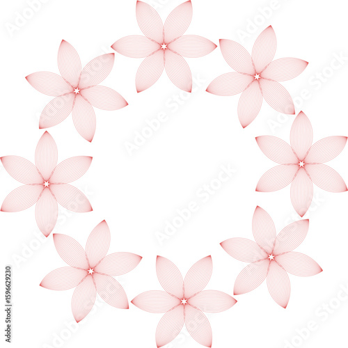 Flowers in circle Vectors
