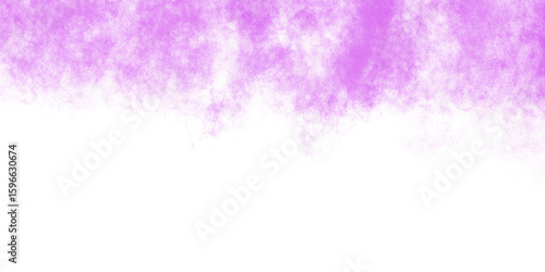Soft purple powder cloud border. An abstract smoke or watercolor wash texture at the top edge. Isolated on transparent background for creative header or overlay effects, PNG cutout.
