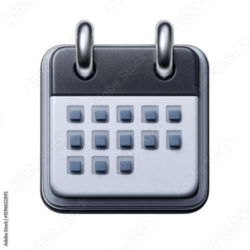 3D Render of a Modern Minimalist Calendar Icon