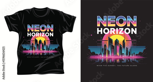 Cyberpunk graphic T-shirt design print