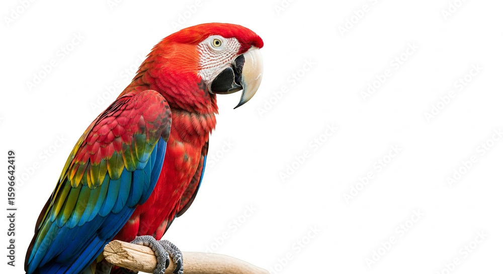 Fototapeta premium close up of a red macaw ara ararauna
