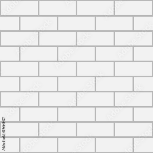 Classic White Brick Wall Pattern