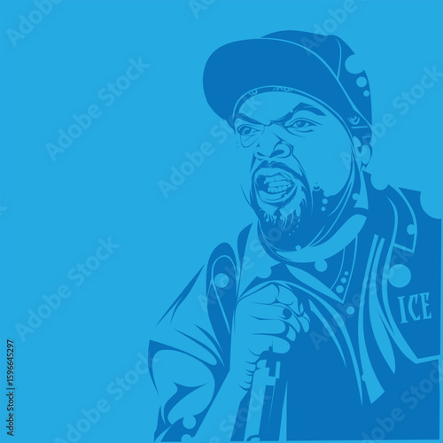 Wallpaper Mural silhoutte of hip-hop singer Torontodigital.ca