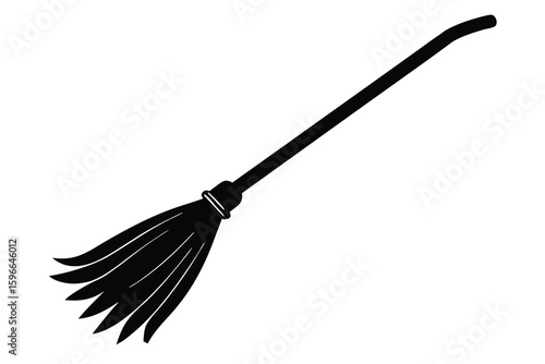 witch s broomstick vector icon