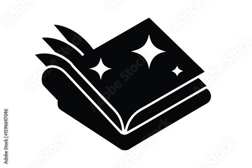 witch s spell book vector icon